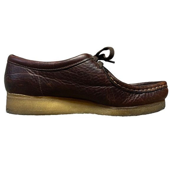 Clarks Originals Wallabee Brown Pebbled Leather Chukka Desert Shoes Mens Size 9M main image 9